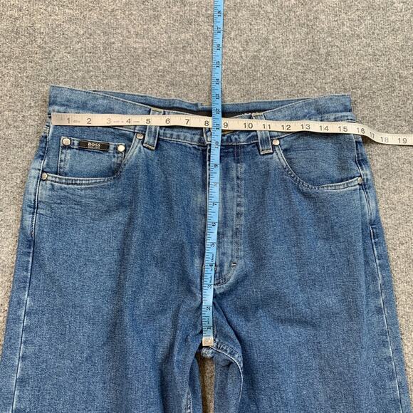 Vintage Hugo Boss Jeans Mens 34 Blue Relaxed Fit Alabama Medium Wash Cotton - Picture 3 of 9